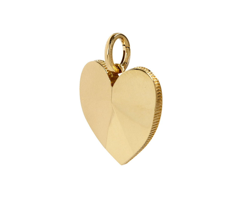 Faceted Heart Pendant with Push Gate