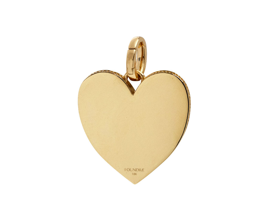 Faceted Heart Pendant with Push Gate