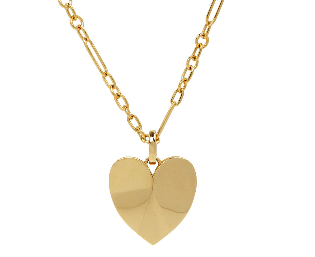 Faceted Heart Pendant with Push Gate