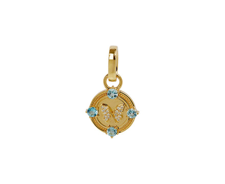 Swiss Blue Topaz Butterfly Miniature Medallion with Push Gate ONLY