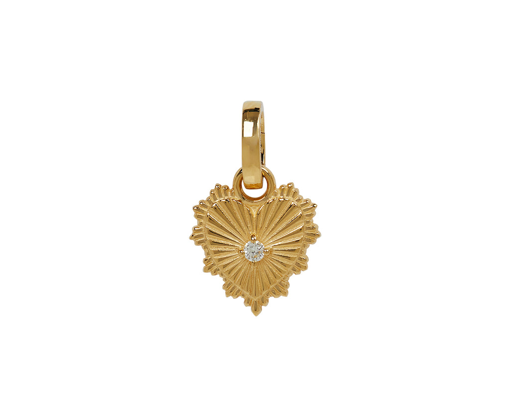 Miniature Heart Love Medallion with Push Gate