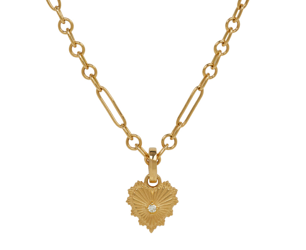 Miniature Heart Love Medallion with Push Gate