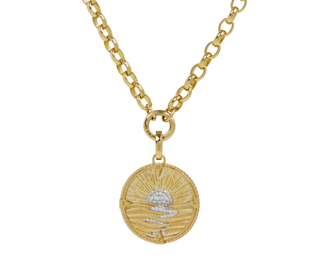 New Beginnings Internal Compass Large Medallion with Push Gate