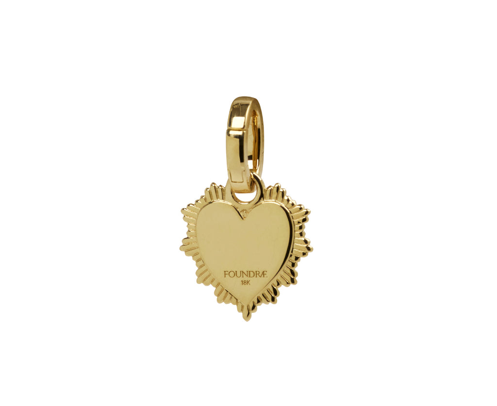 Miniature Encrusted Heart Medallion with Push Gate ONLY