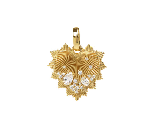 Medium Encrusted Heart Medallion with Push Gate ONLY