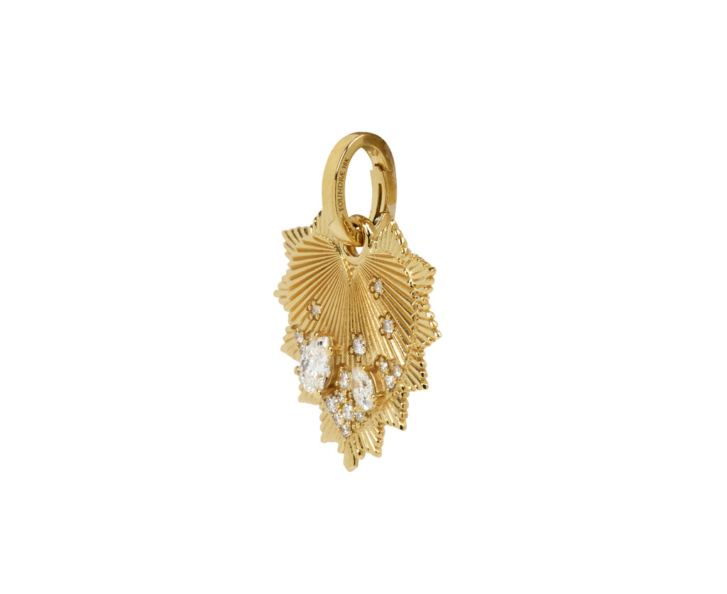 Medium Encrusted Heart Medallion with Push Gate ONLY