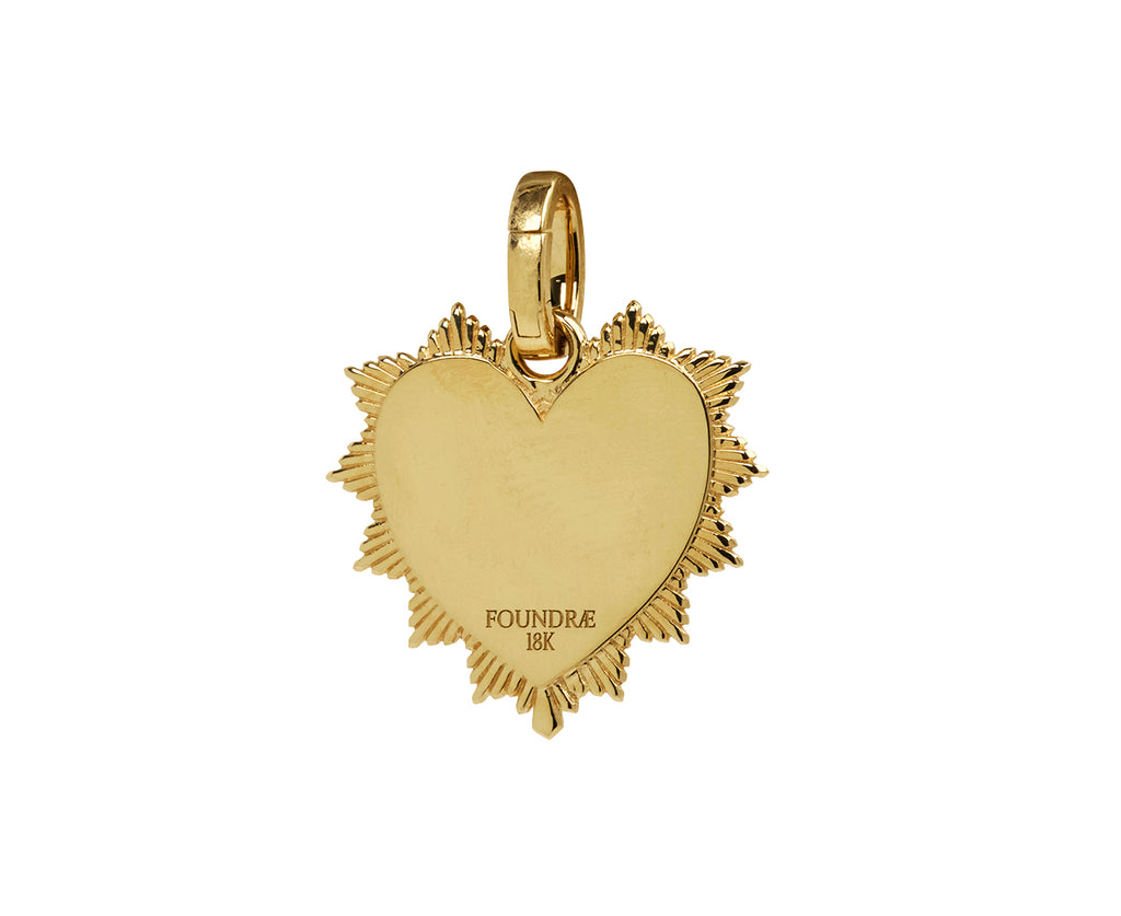 Medium Encrusted Heart Medallion with Push Gate ONLY