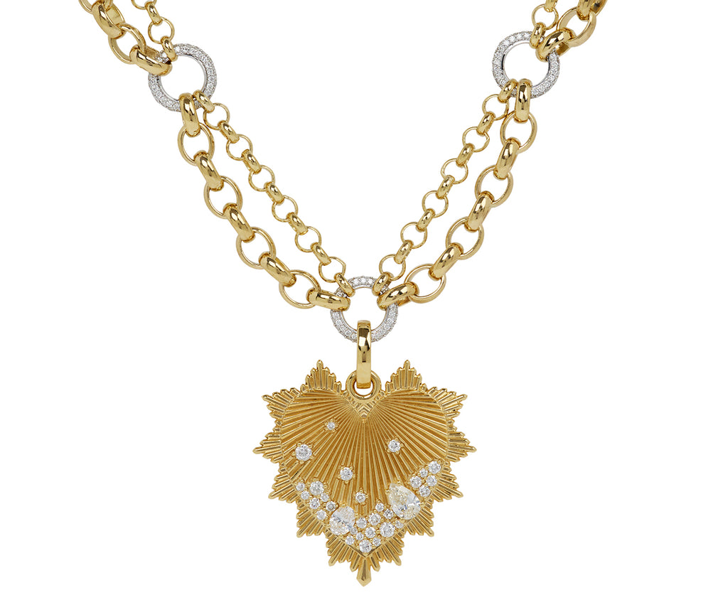 Oversized Encrusted Heart Medallion ONLY