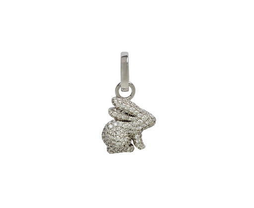 Diamond True Love Snow Bunny Pendant with Push Gate