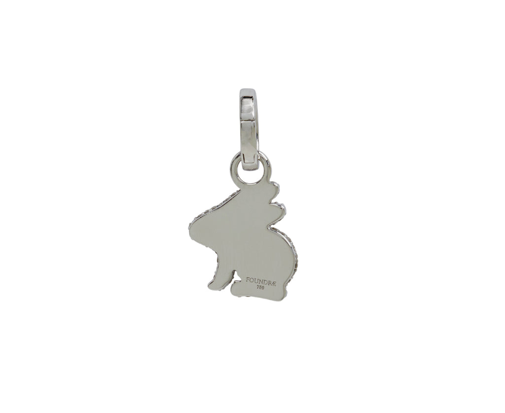 Diamond True Love Snow Bunny Pendant with Push Gate