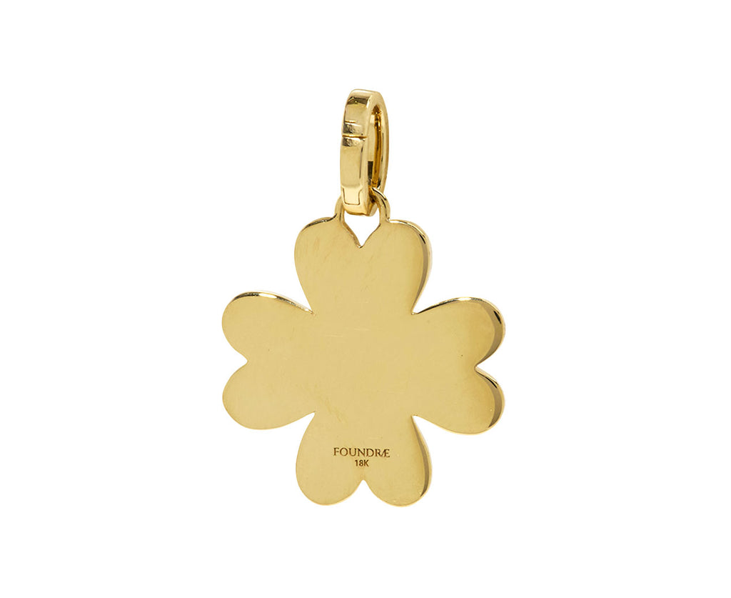 Medium Pave Four Heart Clover with Oval Pushgate - TWISTonline 