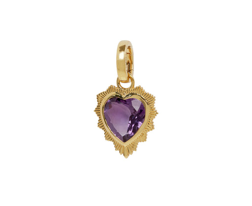 Amethyst Gemstone Heart Pendant and Push Gate ONLY