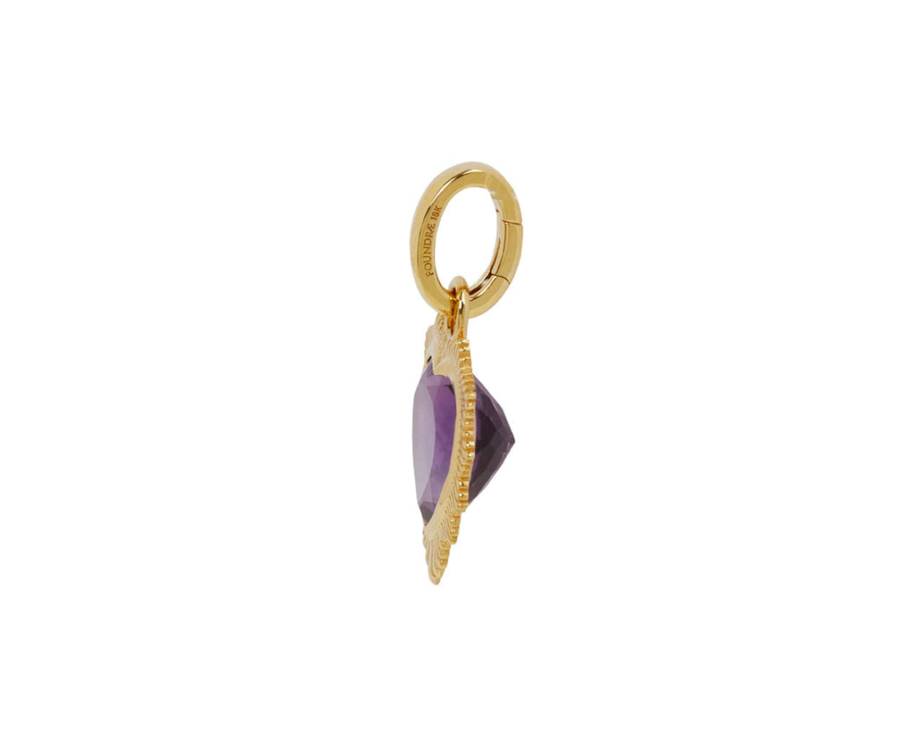 Amethyst Gemstone Heart Pendant and Push Gate ONLY