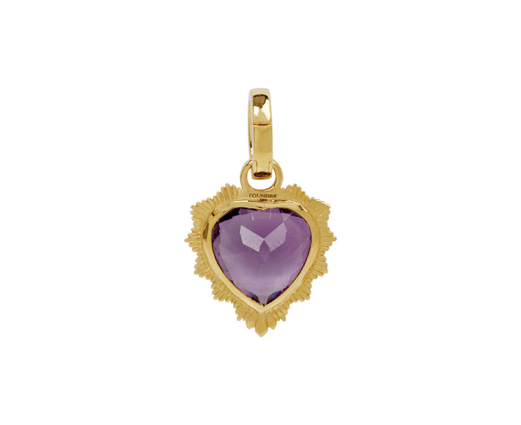 Amethyst Gemstone Heart Pendant and Push Gate ONLY