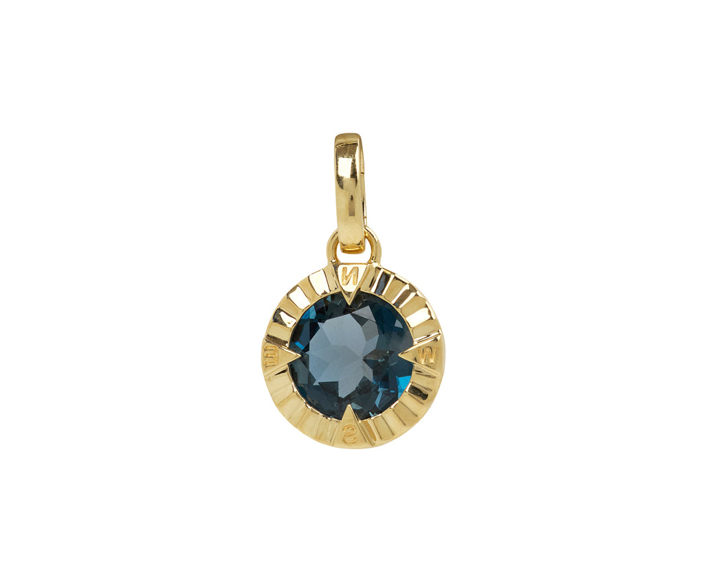 London Blue Topaz Internal Compass with Push Gate ONLY