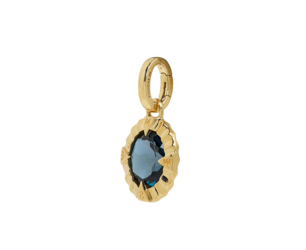 London Blue Topaz Internal Compass with Push Gate ONLY