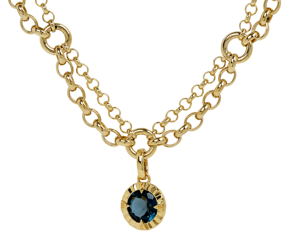 London Blue Topaz Internal Compass with Push Gate ONLY