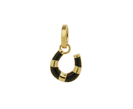 Miniature Onyx Horseshoe Pendant and Push Gate ONLY - TWISTonline 