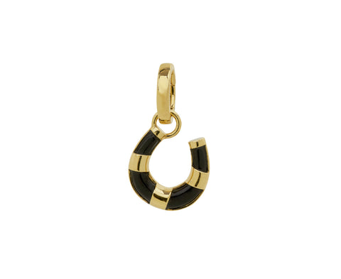 Miniature Onyx Horseshoe Pendant and Push Gate ONLY