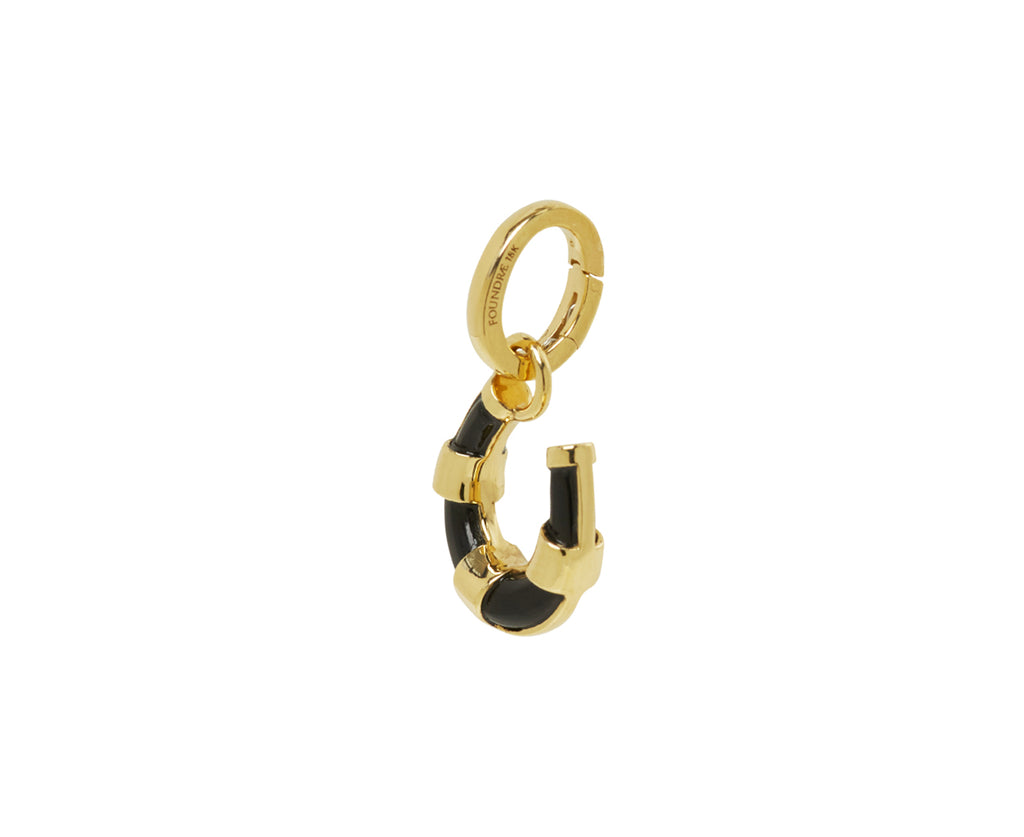 Miniature Onyx Horseshoe Pendant and Push Gate ONLY