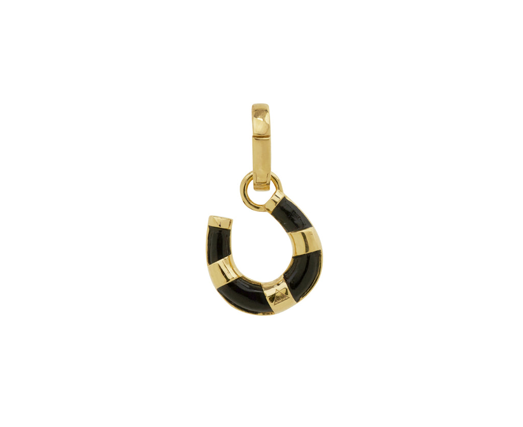 Miniature Onyx Horseshoe Pendant and Push Gate ONLY