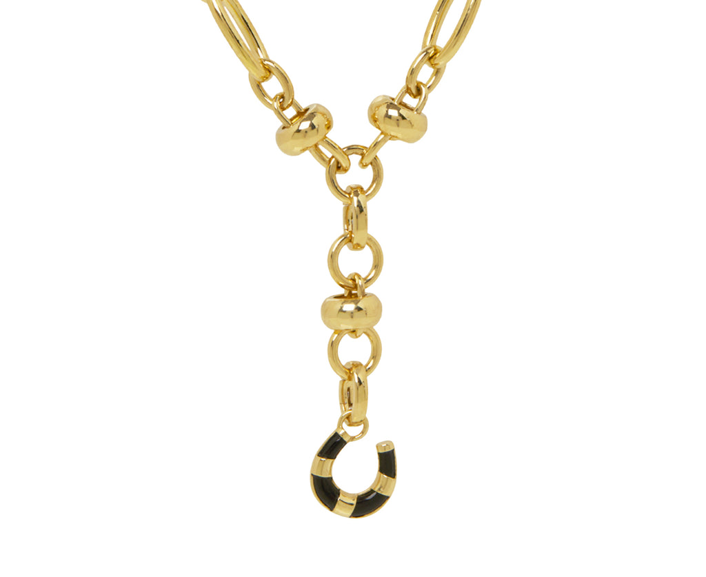 Miniature Onyx Horseshoe Pendant and Push Gate ONLY