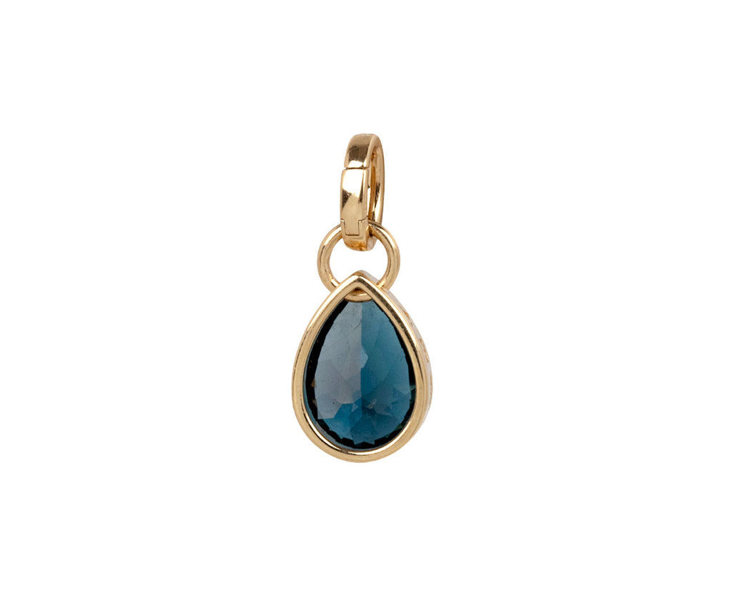 Large London Blue Topaz Forever & Always a Pair Charm ONLY