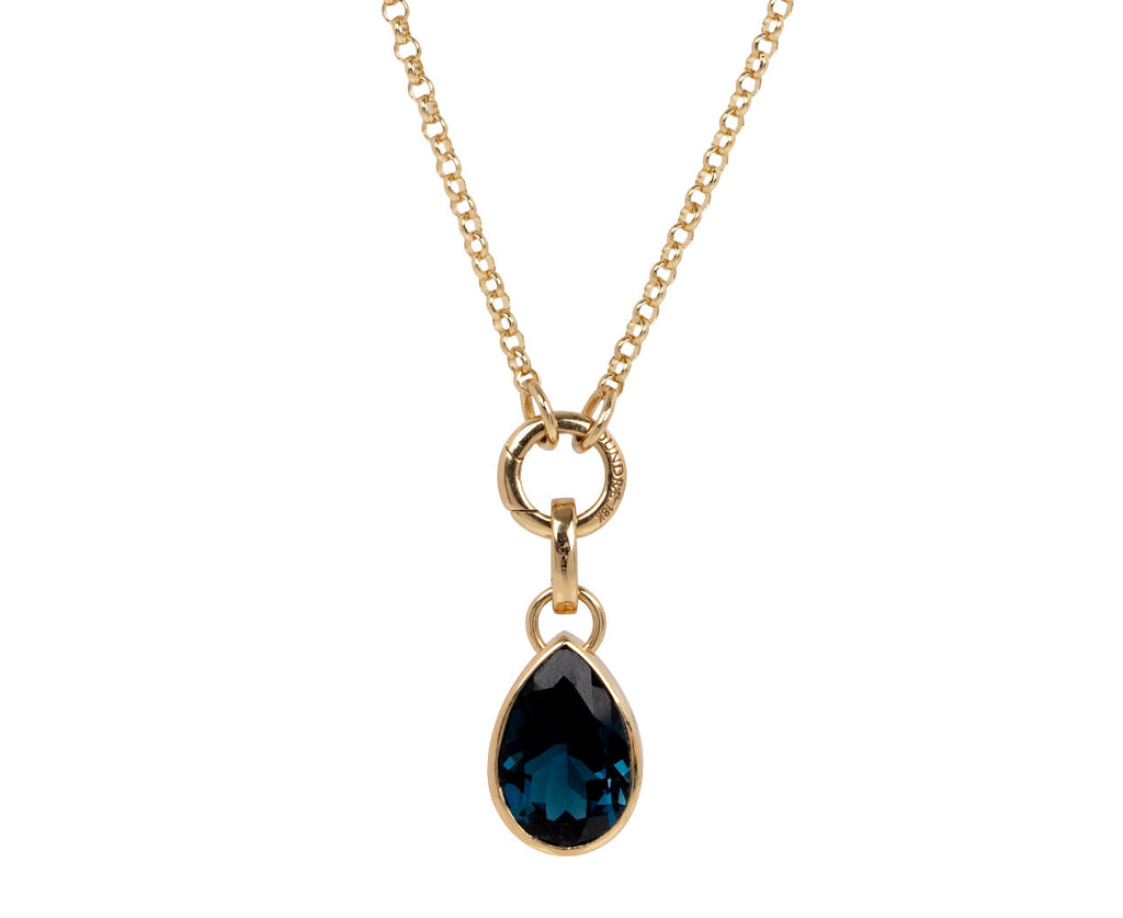Large London Blue Topaz Forever & Always a Pair Charm ONLY