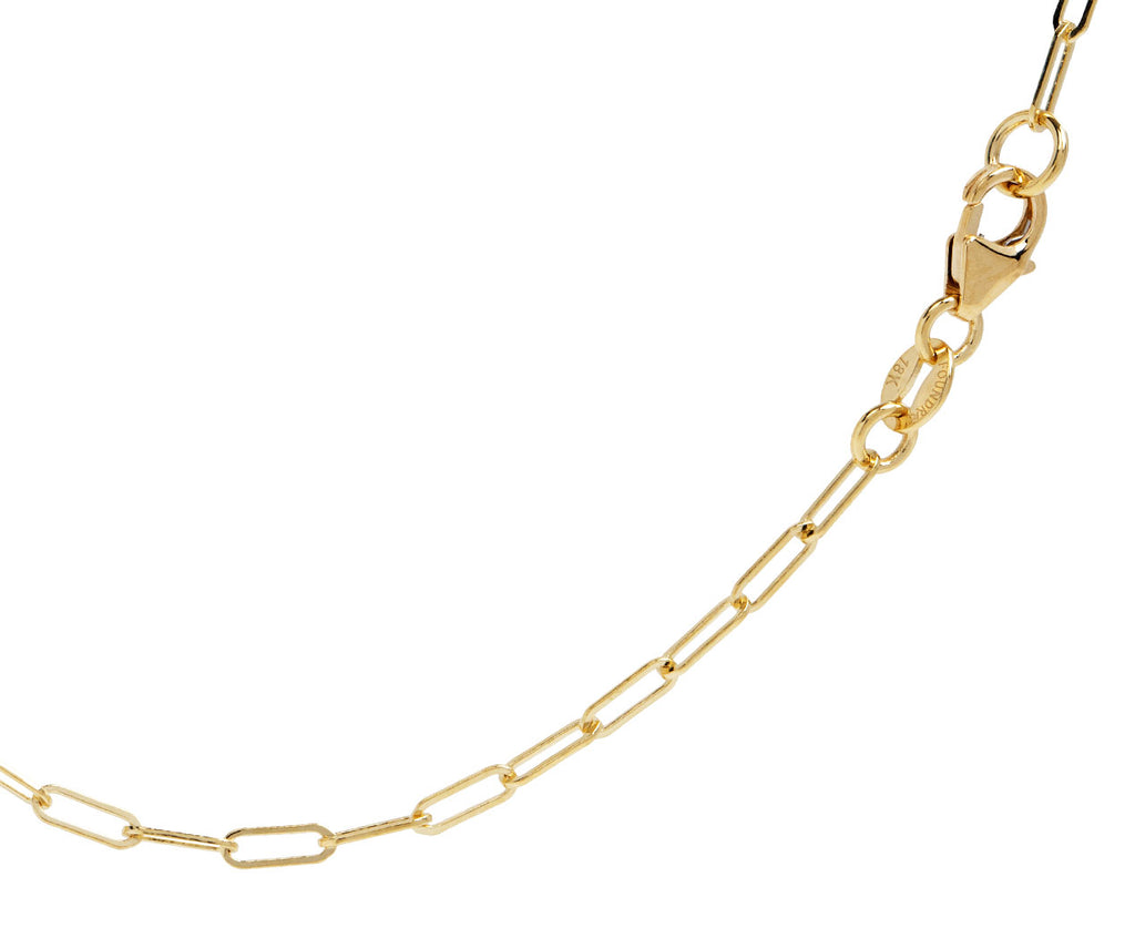 Foundrae Super Fine Clip Diamond Initial 'A' Heart Beat Necklace Clasp