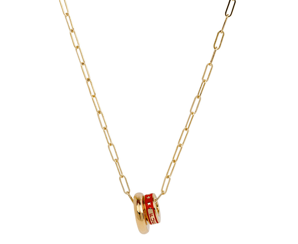 Foundrae Strength and Thin Heart Beat Necklace