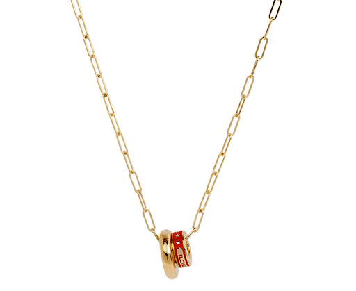 Foundrae Strength and Thin Heart Beat Necklace