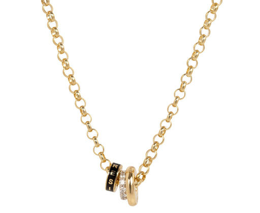 Resilience and Diamond Heart Beat Medium Belcher Necklace