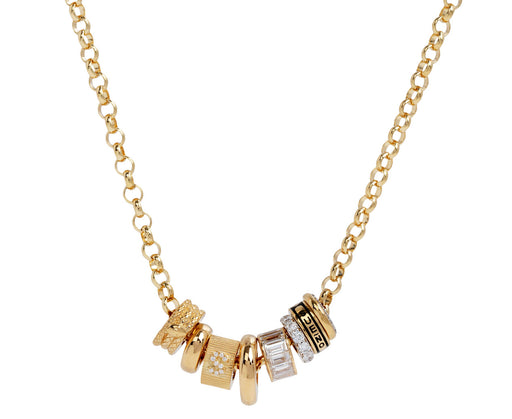 Foundrae Dream, Diamond and Initial 'S' Heart Beat Necklace