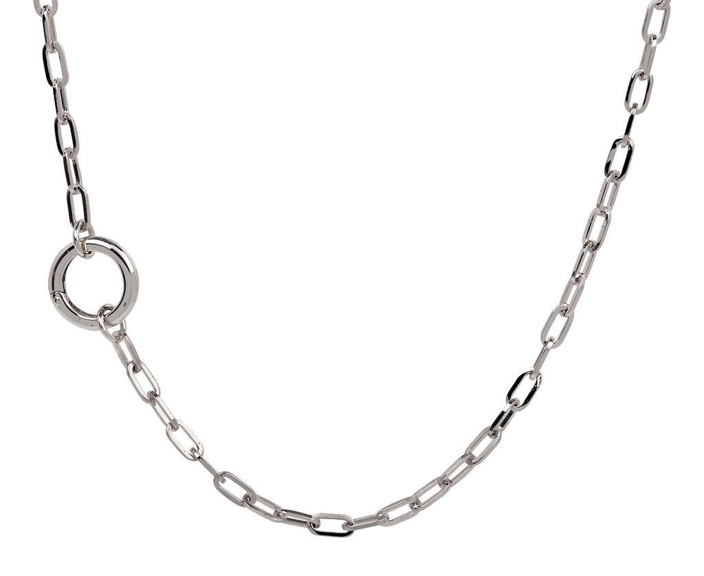 Foundrae White Gold Refined Clip Chain with Chubby Annex Link Side Annex