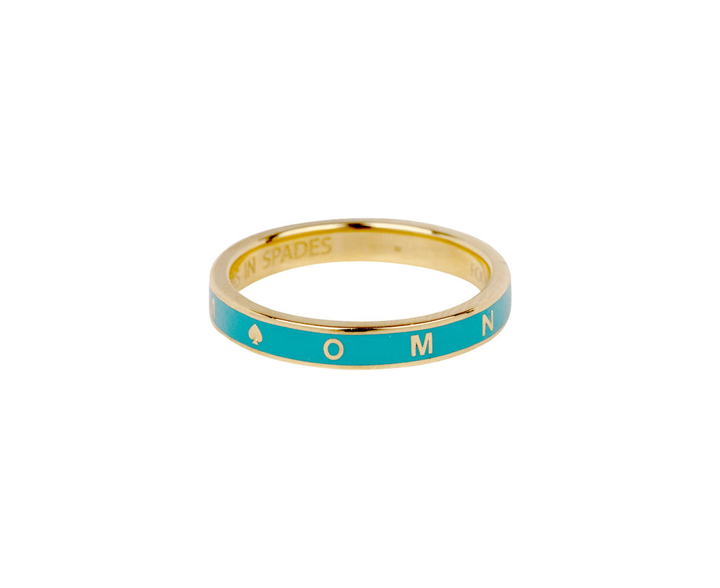 Aqua Enamel Thin Reverie Stacking Band