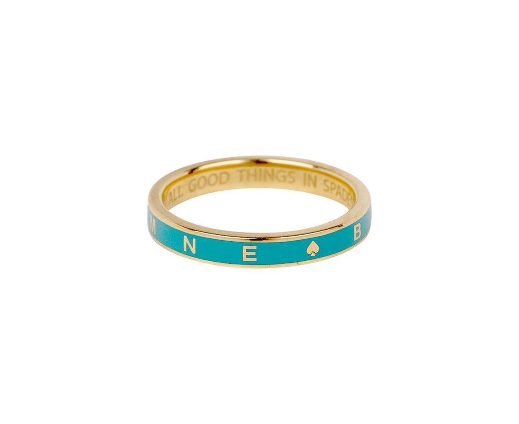 Aqua Enamel Thin Reverie Stacking Band