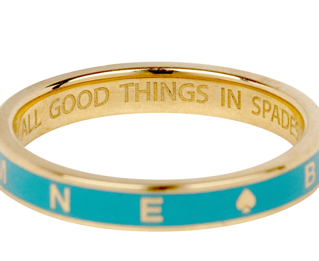 Aqua Enamel Thin Reverie Stacking Band