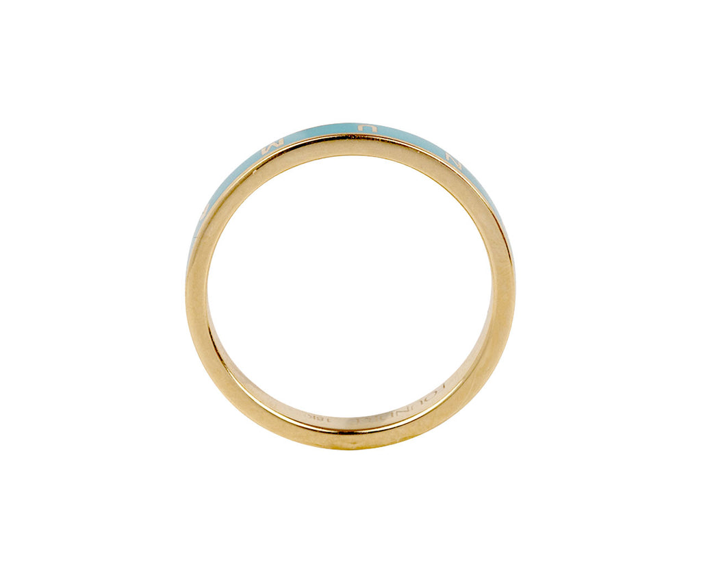 Aqua Enamel Thin Reverie Stacking Band