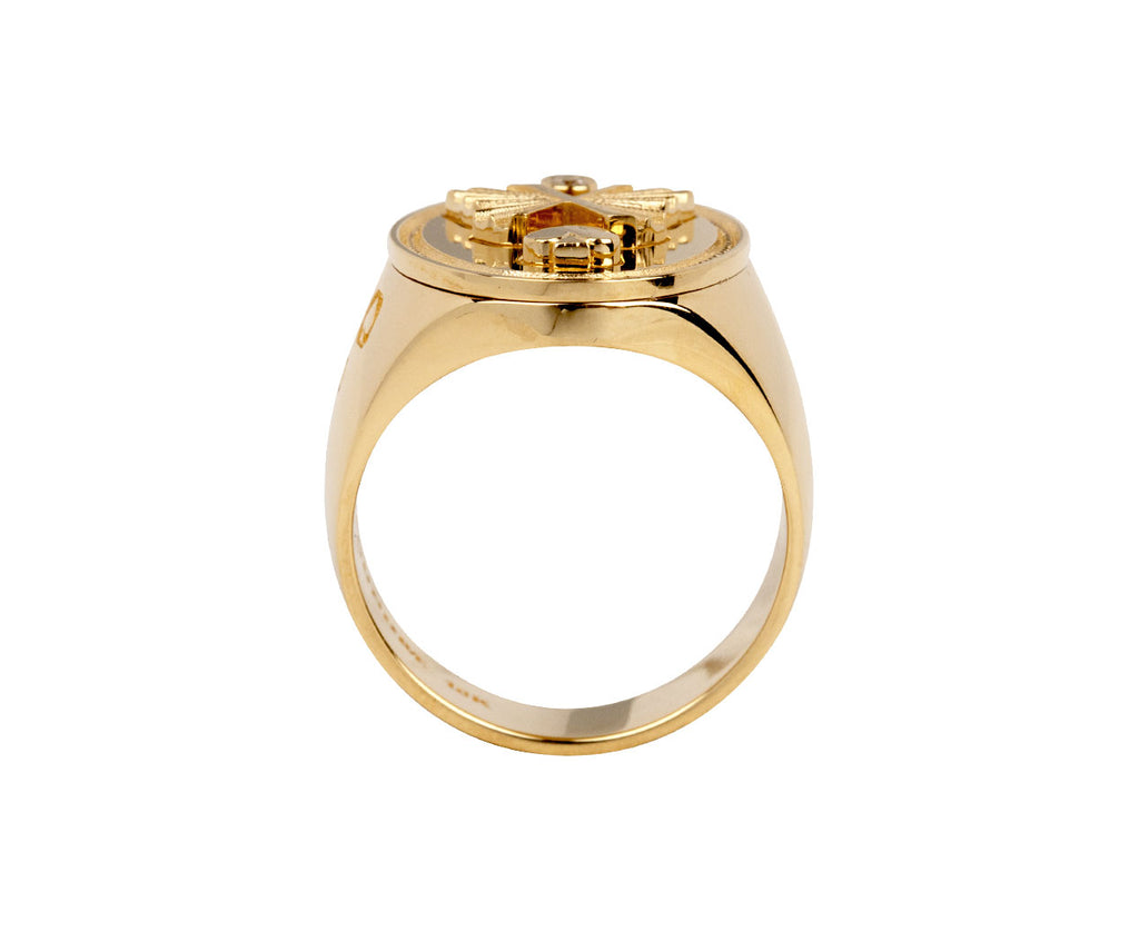 Tiffany & Co 18 Karat Yellow Gold Large Signet Ring - Lippa's Jewelry