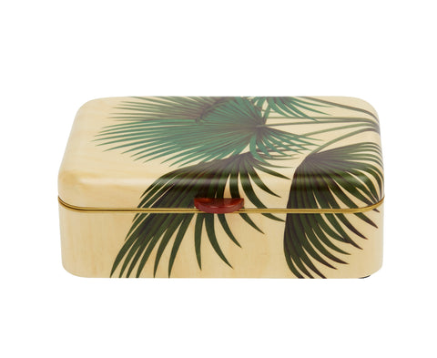 Medium Palm Tree Pattern Marquetry Box