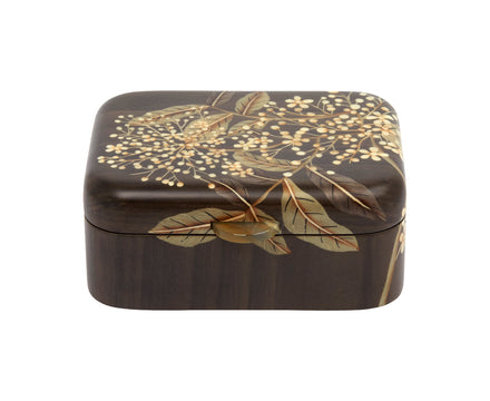 Small Gray Foliage Marquetry Box