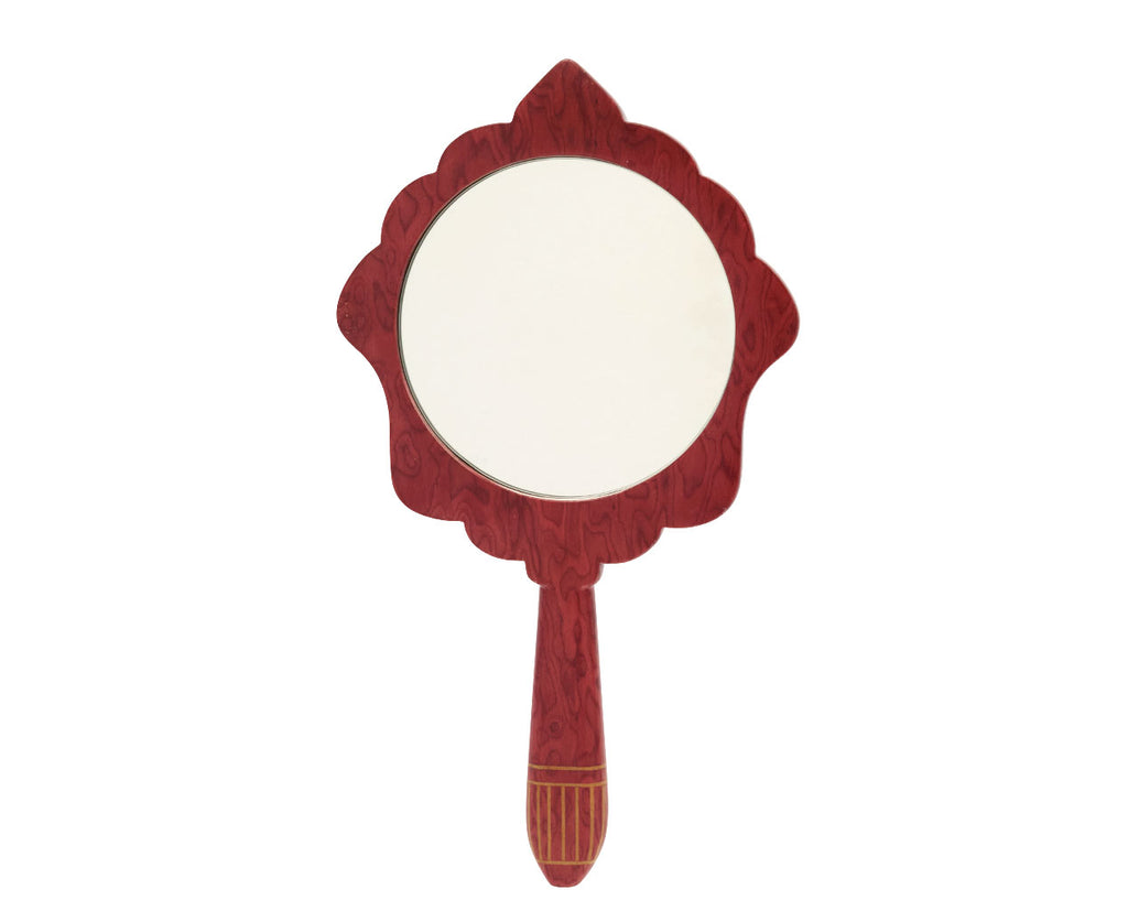 Ikat Silk Road Marquetry Hand Mirror