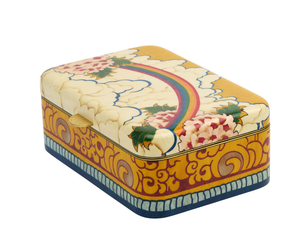 Medium Rainbow Marquetry Box
