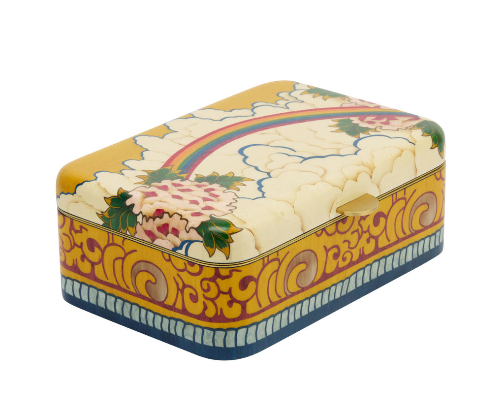Medium Rainbow Marquetry Box