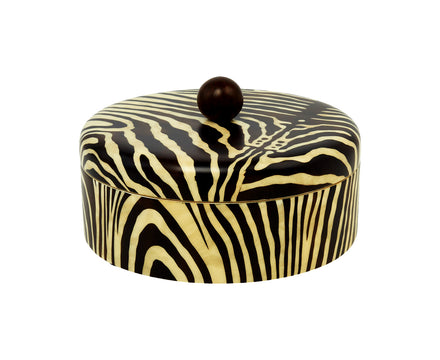 Silvia Furmanovich Zebra Motif Marquetry Jewelry Box