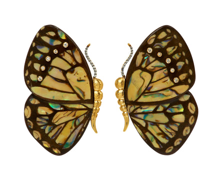 Marquetry Butterfly Earrings - TWISTonline 