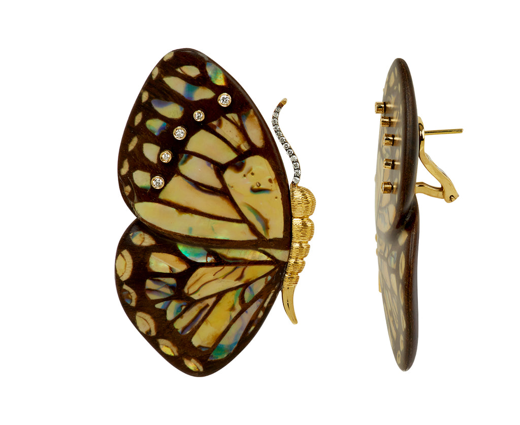 Marquetry Butterfly Earrings - TWISTonline 