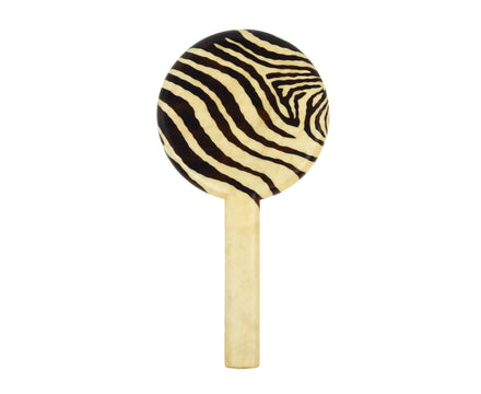 Silvia Furmanovich Zebra Print Marquetry Mirror - back