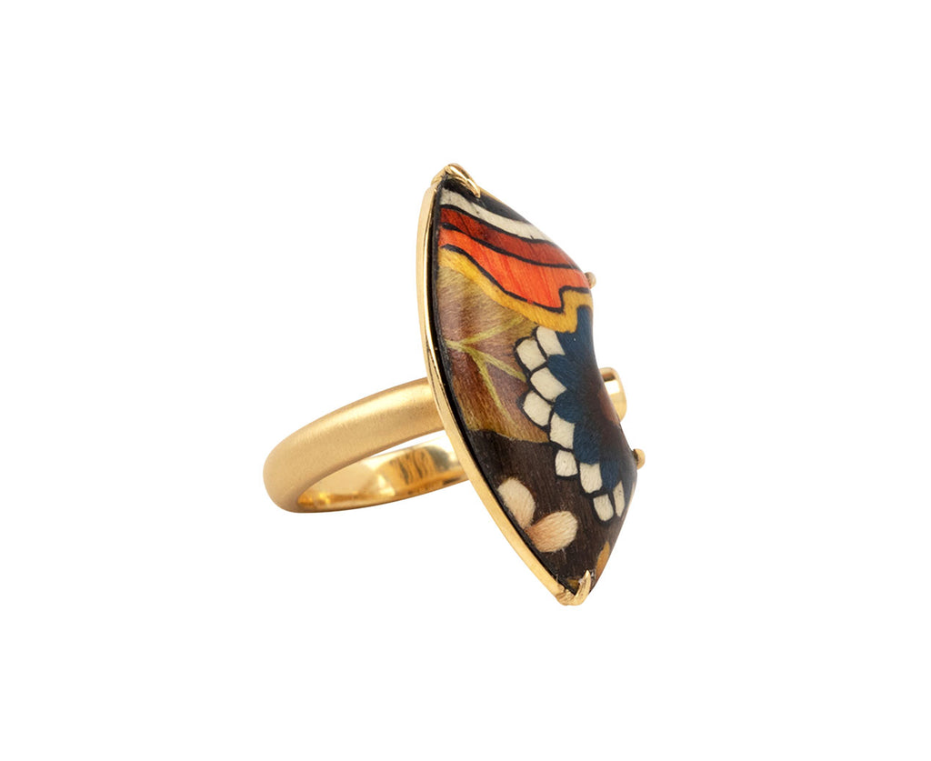 Marquetry Fan and Diamond Ring