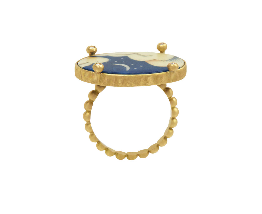 Tibetan Night Sky Marquetry Ring